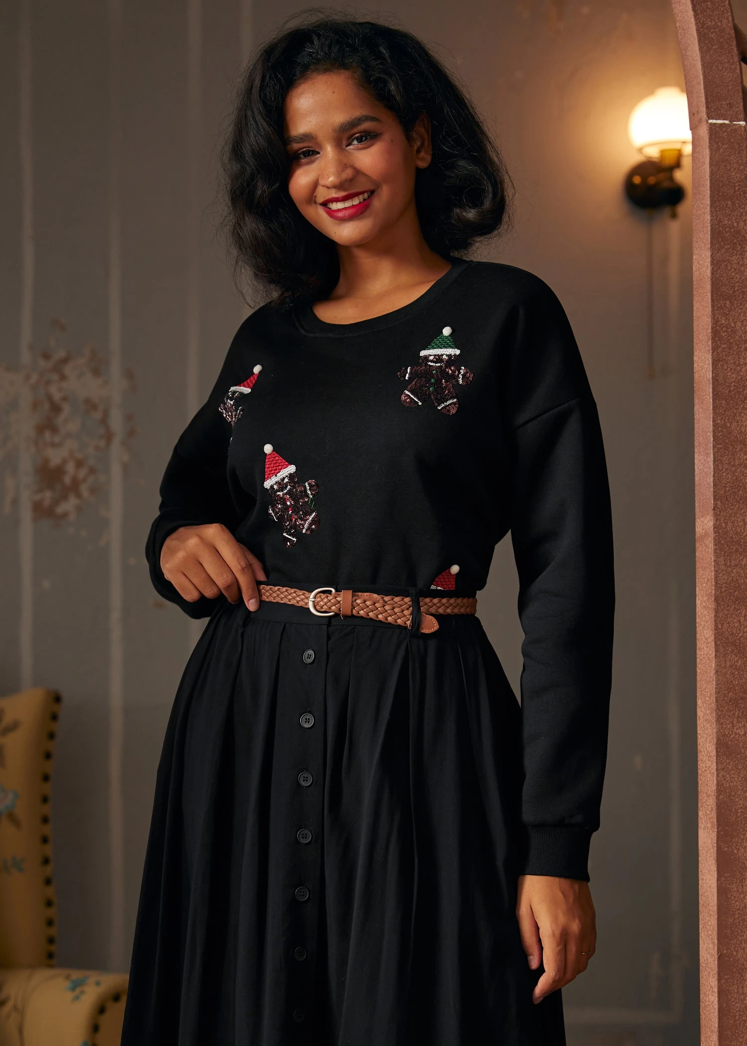 Whimsical Gingerbread Man Sweatshirt 8 Whimsical Gingerbread Man Sweatshirt - Image 8