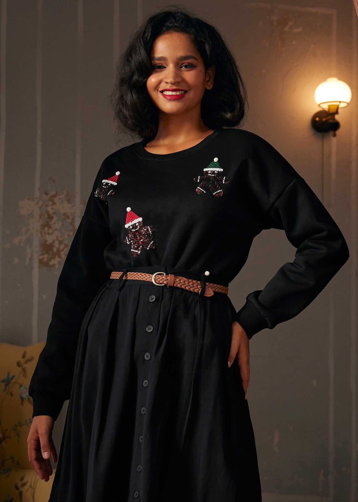 Whimsical Gingerbread Man Sweatshirt 7 Whimsical Gingerbread Man Sweatshirt - Image 7