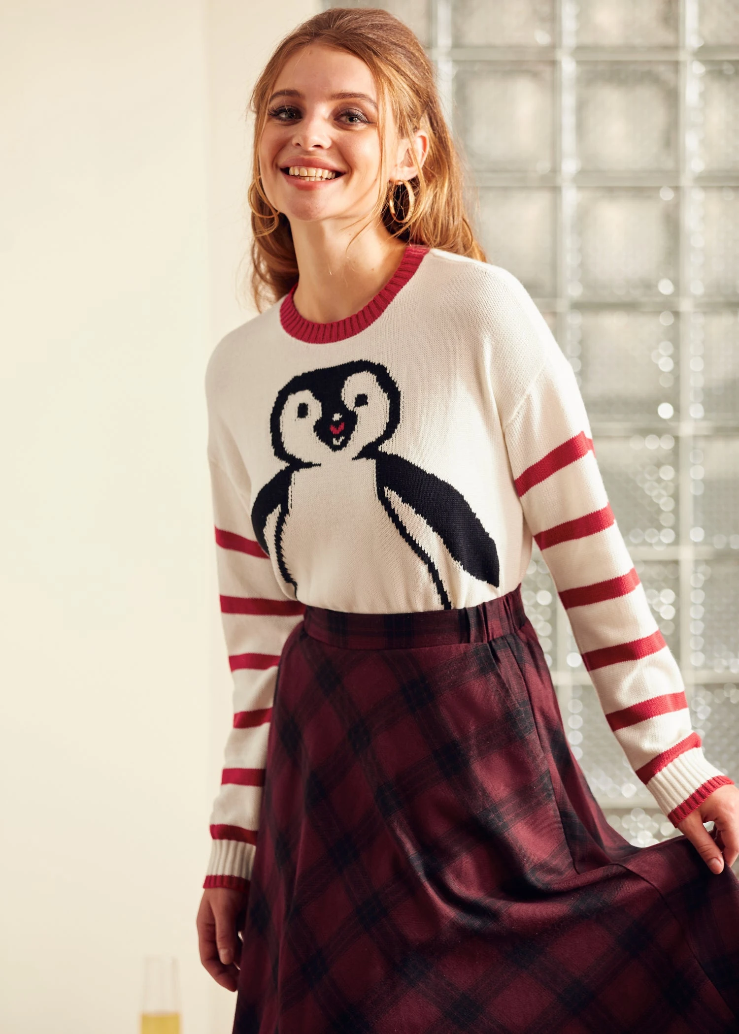 Timeless Striped Tapestry Crewneck Sweater 1 Timeless Striped Tapestry Crewneck Sweater