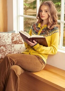 Retro Rebel Raglan Cardigan -Sway & Shine Fashion Sales Store 207851 Mustard 5