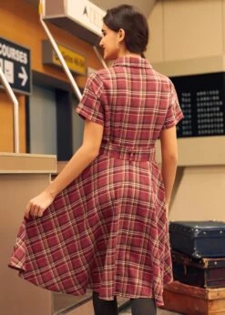 Rustic Elegance Casual Dress 9 Rustic Elegance Casual Dress -Sway & Shine Fashion Sales Store 207874 Red 3