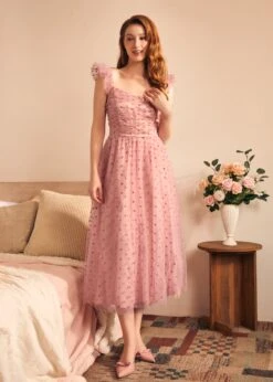 Midsummer Flutter Fit & Flare Dress -Sway & Shine Fashion Sales Store 207888 PINKCHANPING 1