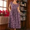Timeless Tapestry Square Neck Dress