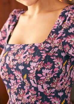 Timeless Tapestry Square Neck Dress -Sway & Shine Fashion Sales Store 207890 NAVFL 7