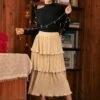 Vintage Tales Tiered Midi Skirt