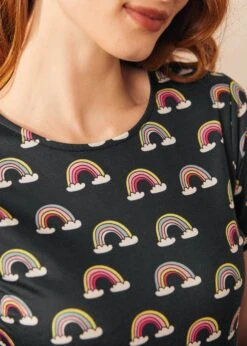 Nostalgic Narrative Knit Dress -Sway & Shine Fashion Sales Store 207987 RAINBOW 7