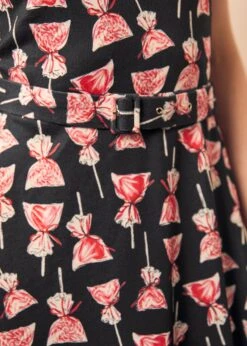 Eclipse Elegance Fit & Flare Dress -Sway & Shine Fashion Sales Store 207994 BLKGROUNDPINK HP 7