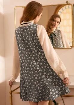 Ribbon Whimsy Pocket Dress -Sway & Shine Fashion Sales Store 207995 BLKANDWHIWITHDAISY HP 3