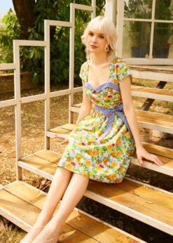 Citrus Serenade Dress -Sway & Shine Fashion Sales Store 208082 CRPR HP 5
