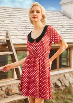 Dottie Delight Collared Dress