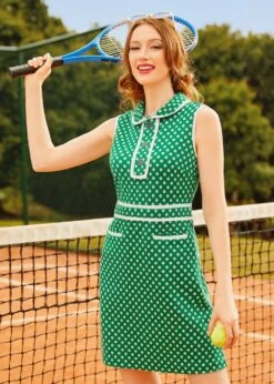 On The Court Sleeveless Dress -Sway & Shine Fashion Sales Store 208086 GRNPR HP 6