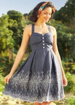 Into The Secret Garden Cross Back Dress