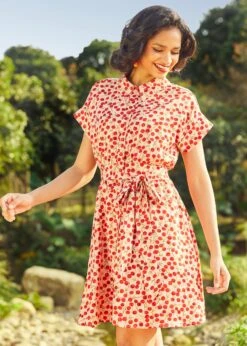 Jazz Age Jive Shirt Dress -Sway & Shine Fashion Sales Store 208135 PINKCHERRY 5