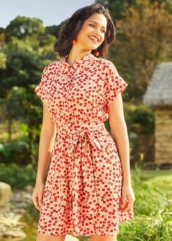 Jazz Age Jive Shirt Dress -Sway & Shine Fashion Sales Store 208135 PINKCHERRY 6