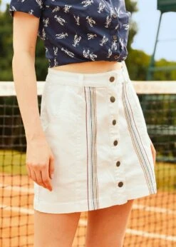 A Spring Fling Button Down A-Line Skirt 6 A Spring Fling Button Down A-Line Skirt -Sway & Shine Fashion Sales Store 208178 RAINBOWDENIMWHI 2