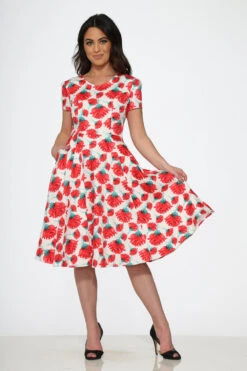 Bold Floral Swing Dress