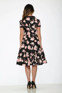 Black & Pink Floral Swing Dress 9 Black & Pink Floral Swing Dress -Sway & Shine Fashion Sales Store 21160 Black Pink Floral Dress 14