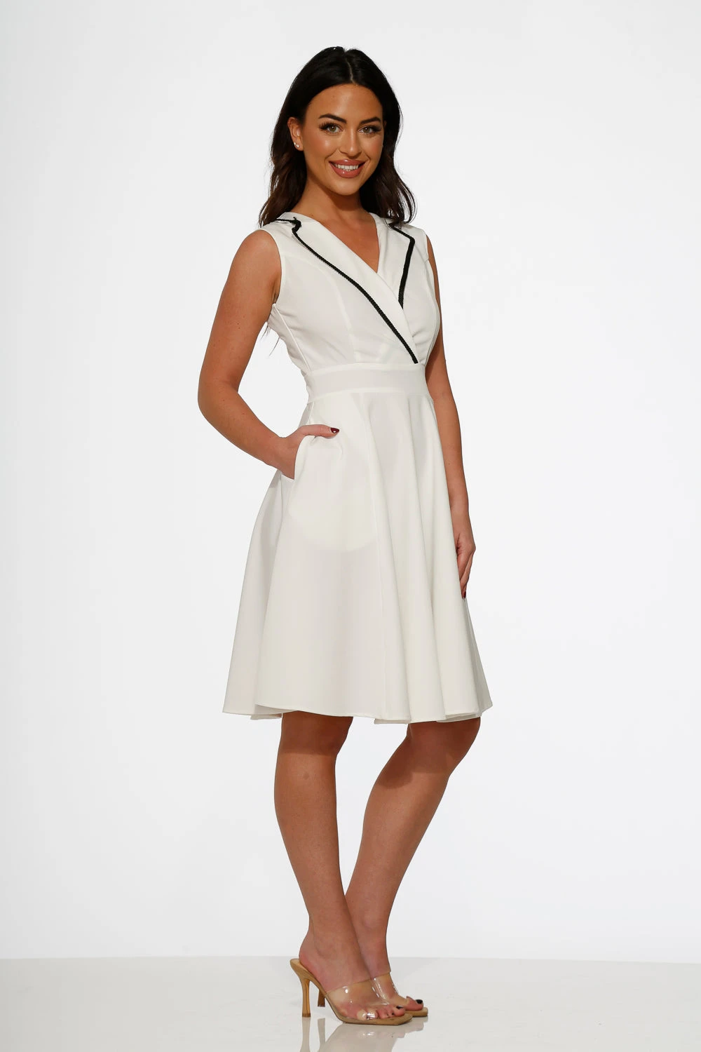 White Jenny Swing Dress 3 White Jenny Swing Dress - Image 3
