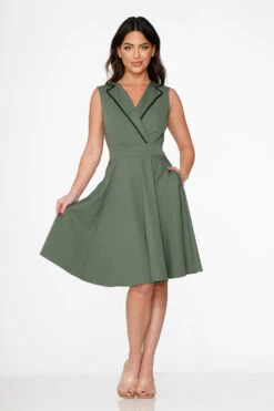 Olive Jenny Swing Dress 9 Olive Jenny Swing Dress -Sway & Shine Fashion Sales Store 21954 Green Swing Dress 5