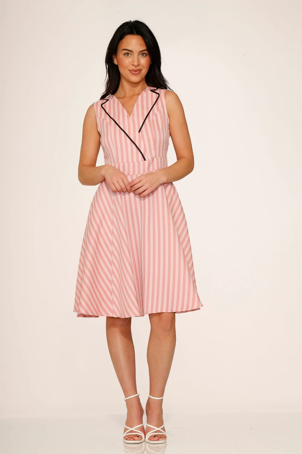 Pink Stripe Swing Dress 6 Pink Stripe Swing Dress - Image 6