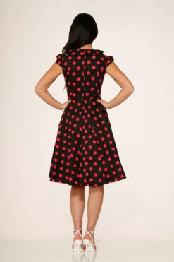 Black & Pink Polka Dot Swing Dress 13 Black & Pink Polka Dot Swing Dress -Sway & Shine Fashion Sales Store 21971 Black Pink Polka Dot Dress 14