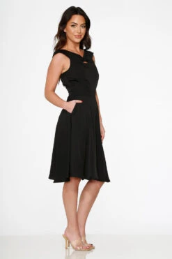 Black Occasional Swing Dress -Sway & Shine Fashion Sales Store 22030 Black Swing Dress 7