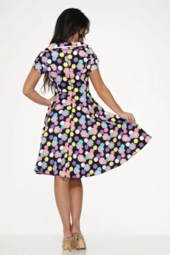 Black & Purple Swing Dress 10 Black & Purple Swing Dress -Sway & Shine Fashion Sales Store 22150 Black Purple Circle Dress 16