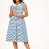 Blue Checker Swing Dress