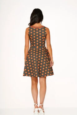 Orange Polka Dot Swing Mini Dress 8 Orange Polka Dot Swing Mini Dress -Sway & Shine Fashion Sales Store 22960 Orange Stripe Mini Dress 12