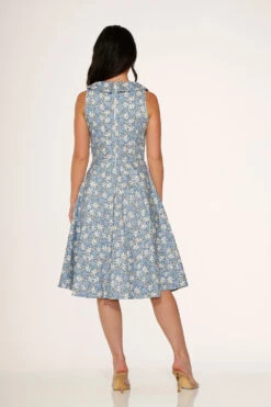 Blue Daisy Floral Swing Dress 13 Blue Daisy Floral Swing Dress -Sway & Shine Fashion Sales Store 23240 Blue Daisy Floral Dress 14