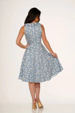 Blue Daisy Floral Swing Dress 12 Blue Daisy Floral Swing Dress -Sway & Shine Fashion Sales Store 23240 Blue Daisy Floral Dress 16
