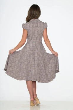 Brown Plaid Swing Dress 9 Brown Plaid Swing Dress -Sway & Shine Fashion Sales Store 23340 Brown Plaid Swing Dress 17