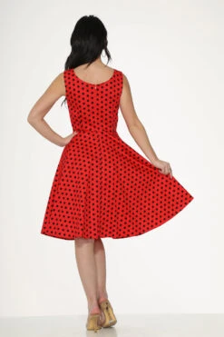 Red Black Polka Dot Swing Dress 9 Red Black Polka Dot Swing Dress -Sway & Shine Fashion Sales Store 23640 Red Black Polka Dot Swing Dress 15