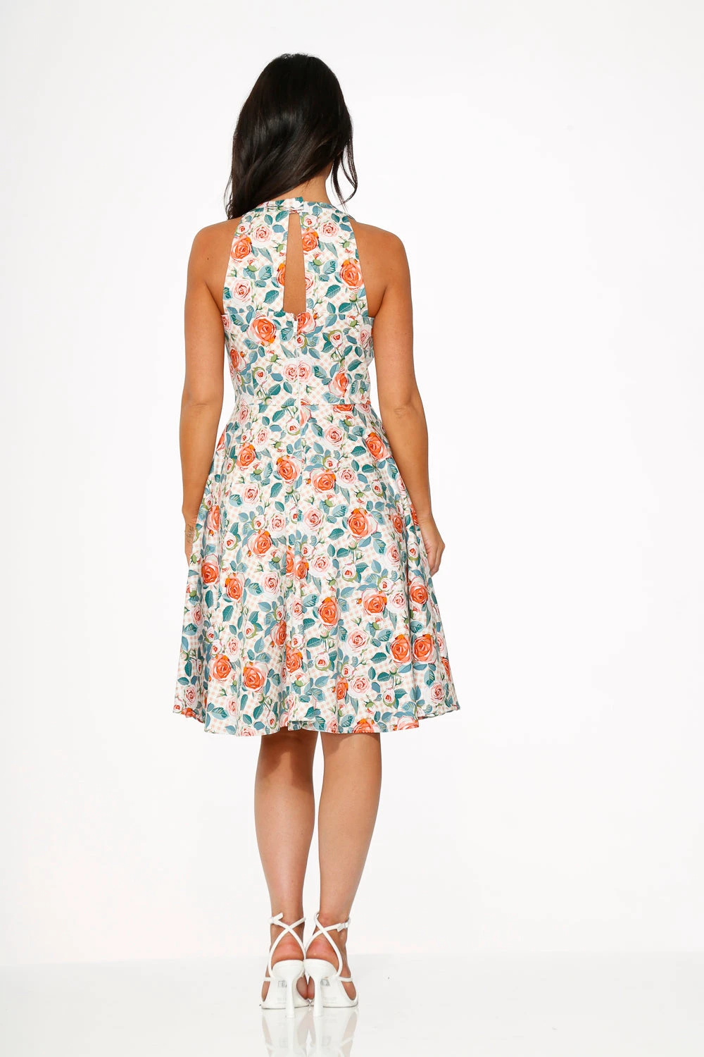 Pink Floral Swing Dress 7 Pink Floral Swing Dress - Image 7