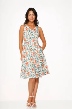 Pink Floral Swing Dress 11 Pink Floral Swing Dress -Sway & Shine Fashion Sales Store 23870 Pink Floral Swing Dress 4