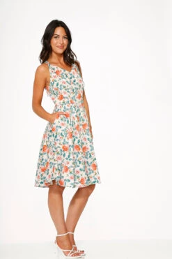 Pink Floral Swing Dress 9 Pink Floral Swing Dress -Sway & Shine Fashion Sales Store 23870 Pink Floral Swing Dress 8