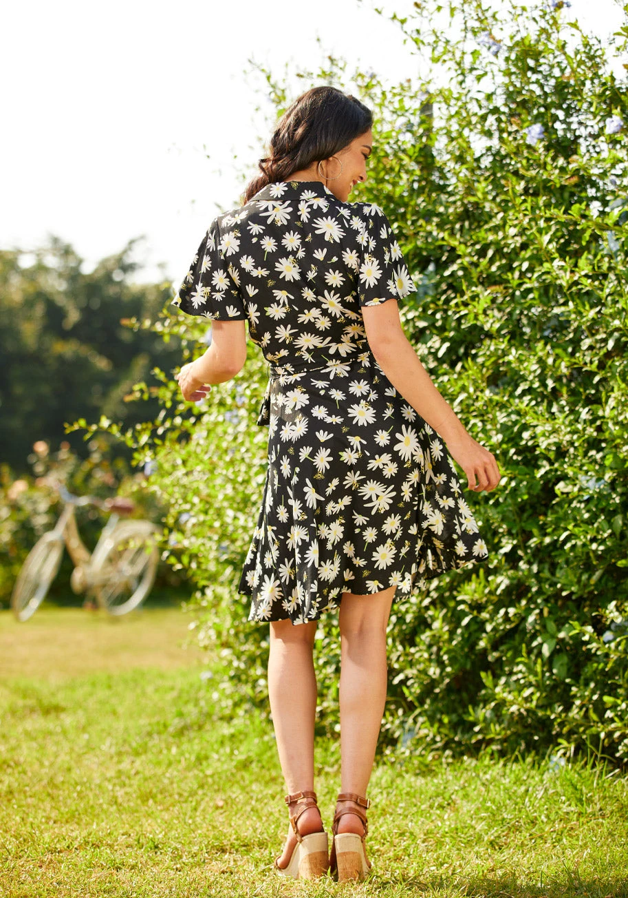 Just Wandering Camp Collar Wrap Dress 2 Just Wandering Camp Collar Wrap Dress - Image 2