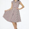 Purple Plaid Swing Dress