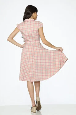 Pink Plaid Swing Dress -Sway & Shine Fashion Sales Store 32364 Pink Plaid Swing Dress 26