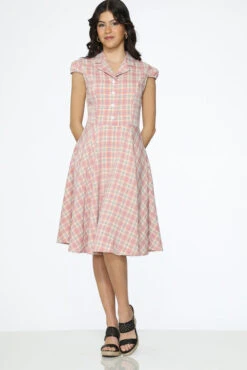 Pink Plaid Swing Dress -Sway & Shine Fashion Sales Store 32364 Pink Plaid Swing Dress 8