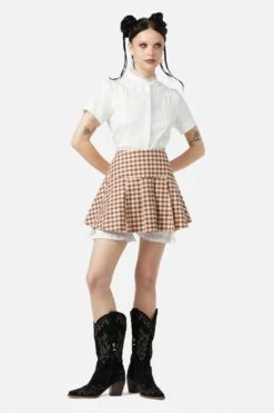Saloon Gingham Skort -Sway & Shine Fashion Sales Store BGFZ009 471 2