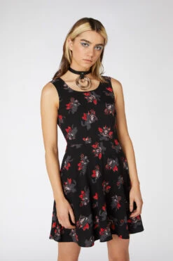 Devil Viscose Skater Dress