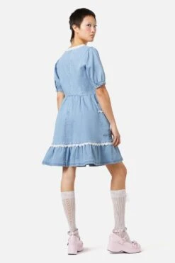 Field Shroom Denim Dress -Sway & Shine Fashion Sales Store DGFY244 003 13