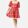 Queen Of Cats Tartan Dress