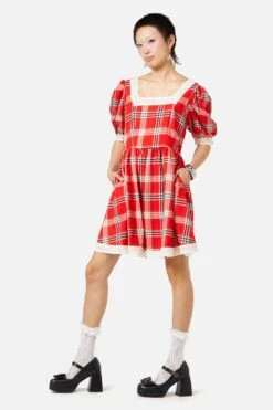 Queen Of Cats Tartan Dress -Sway & Shine Fashion Sales Store DGFY357 004 12