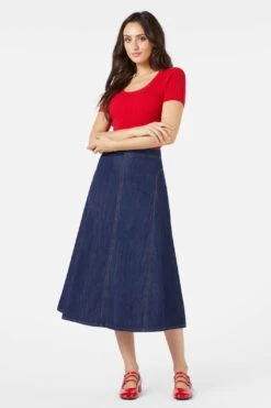 Becca Midi Skirt -Sway & Shine Fashion Sales Store PGFY306 653 5