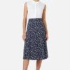 Lila Ditsy Midi Skirt