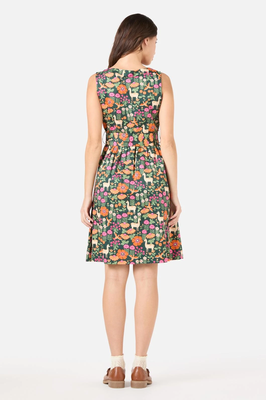 Llama V Neck Sleeveless Dress 4 Llama V Neck Sleeveless Dress - Image 4