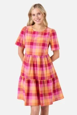 Maxine Check Smock Dress