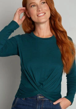 A Twist Of Fun Long Sleeve Knit Top -Sway & Shine Fashion Sales Store ffbca7adb63cbc5c400c4361ce60641e